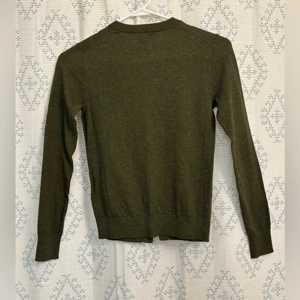 J. Crew Women's Dark Green Cardigan - Picture 2 of 9
